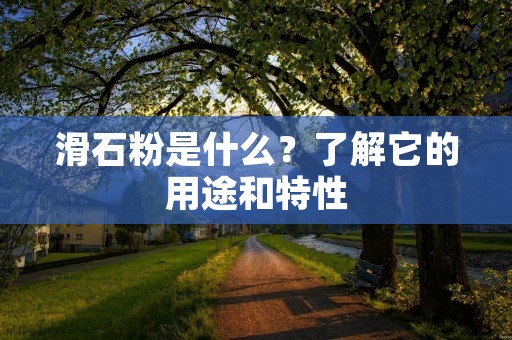 滑石粉是什么?了解它的用途和特性
