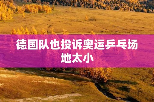 德国队也投诉奥运乒乓场地太小 德国队也投诉奥运乒乓场地太小