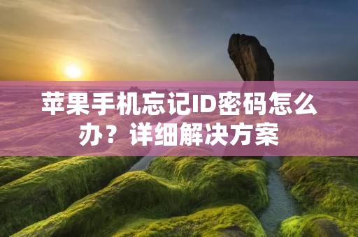 苹果手机忘记ID密码怎么办？详细解决方案