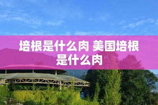 培根是什么肉 美国培根是什么肉