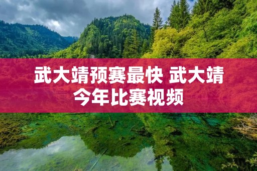 武大靖预赛最快 武大靖今年比赛视频
