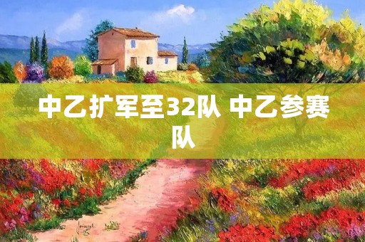 中乙扩军至32队 中乙参赛队