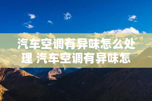 汽车空调有异味怎么处理 汽车空调有异味怎么处理视频