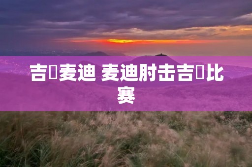 吉喆麦迪 麦迪肘击吉喆比赛 吉喆麦迪 麦迪肘击吉喆比赛