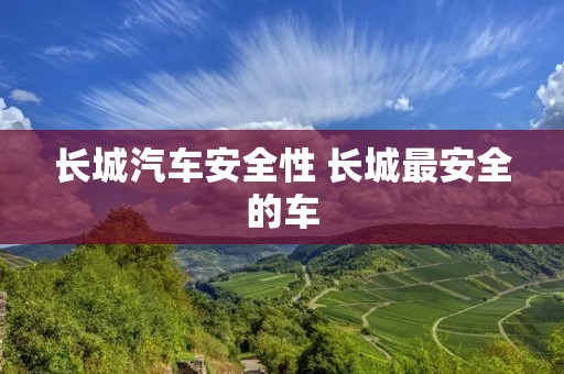 长城汽车安全性 长城最安全的车