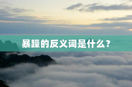暴躁的反义词是什么?