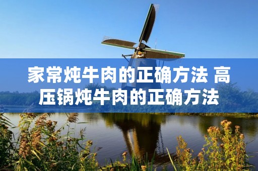 家常炖牛肉的正确方法 高压锅炖牛肉的正确方法