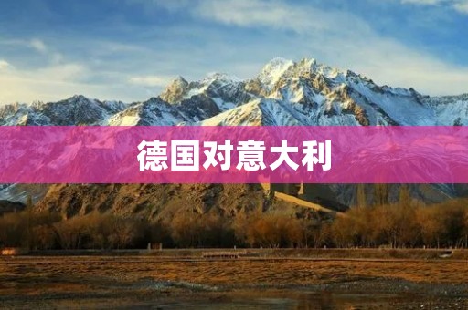 德国对意大利：探究两国历史、文化、经济与政治的联系与分歧