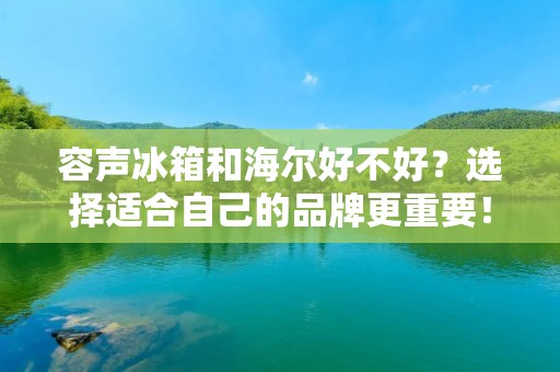 容声冰箱和海尔好不好？选择适合自己的品牌更重要！