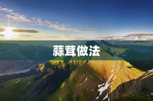 蒜茸做法：从选材到烹饪，让你做出香气四溢的蒜茸料理