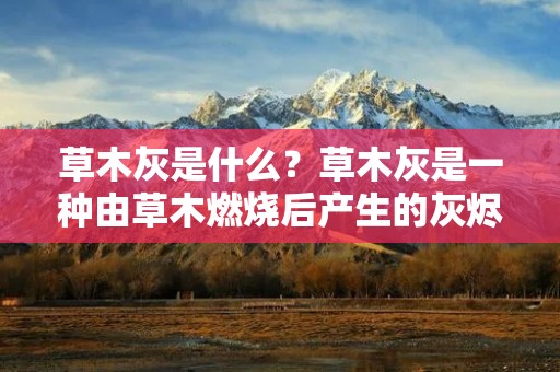 草木灰是什么？草木灰是一种由草木燃烧后产生的灰烬，它是一种天然无毒的有机肥料，含有丰富的矿物质和微量元素，对于植物的生长发育有着重要的作用。