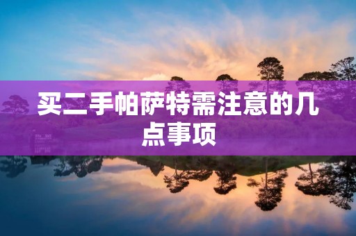 买二手帕萨特需注意的几点事项 买二手帕萨特需注意的几点事项