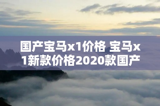 国产宝马x1价格 宝马x1新款价格2020款国产 国产宝马x1价格 宝马x1新款价格2020款国产