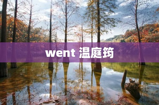 went 温庭筠