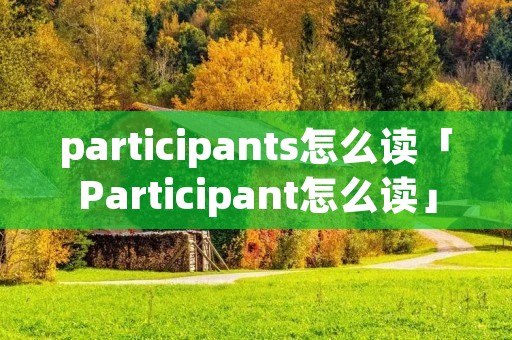 participants怎么读「Participant怎么读」 participants怎么读「Participant怎么读」