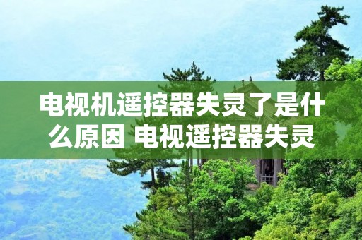 电视机遥控器失灵了是什么原因 电视遥控器失灵怎么办
