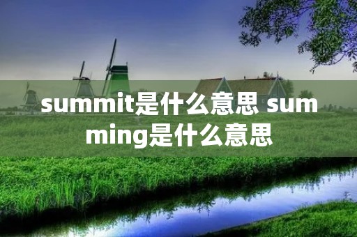 summit是什么意思 summing是什么意思 summit是什么意思 summing是什么意思