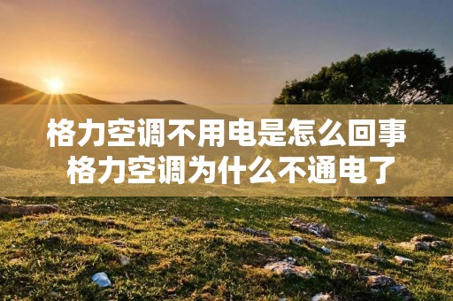 格力空调不用电是怎么回事 格力空调为什么不通电了