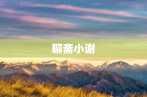 聊斋小谢：中国古代文学中的代表性人物