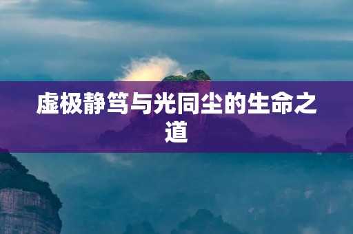 虚极静笃与光同尘的生命之道