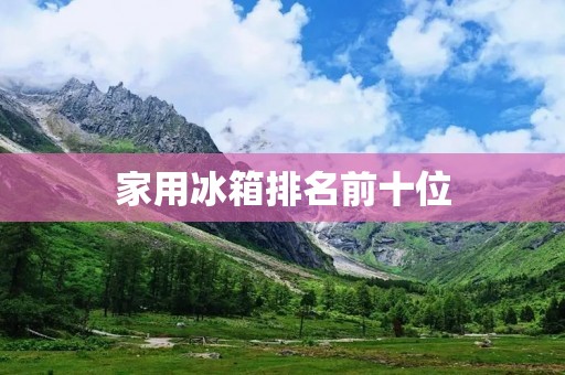 家用冰箱排名前十位：哪些品牌的冰箱最受欢迎？