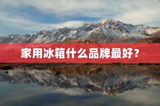 家用冰箱什么品牌最好? 家用冰箱什么品牌最好?