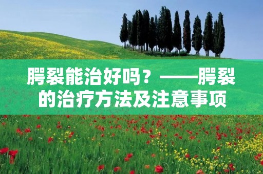 腭裂能治好吗?——腭裂的治疗方法及注意事项