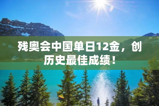 残奥会中国单日12金,创历史最佳成绩! 残奥会中国单日12金,创历史最佳成绩!