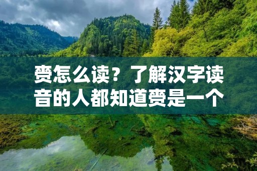 赍怎么读？了解汉字读音的人都知道赍是一个不常用的汉字，很多人不知道它的正确读音。那么，赍应该如何正确地发音呢？
