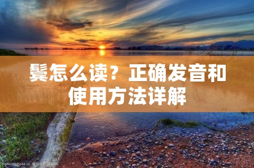 鬓怎么读？正确发音和使用方法详解