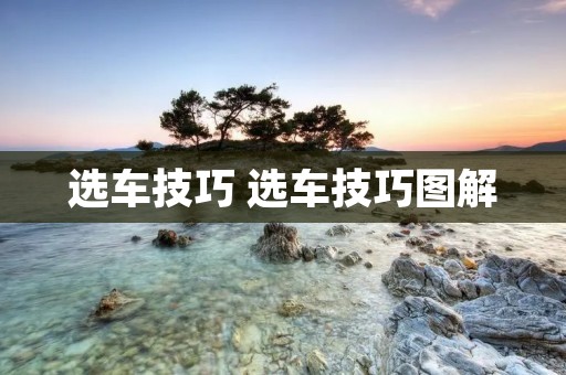 选车技巧 选车技巧图解