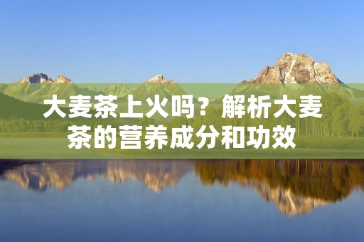 大麦茶上火吗?解析大麦茶的营养成分和功效