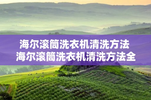 海尔滚筒洗衣机清洗方法 海尔滚筒洗衣机清洗方法全过程