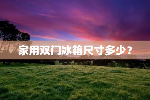 家用双门冰箱尺寸多少? 家用双门冰箱尺寸多少?