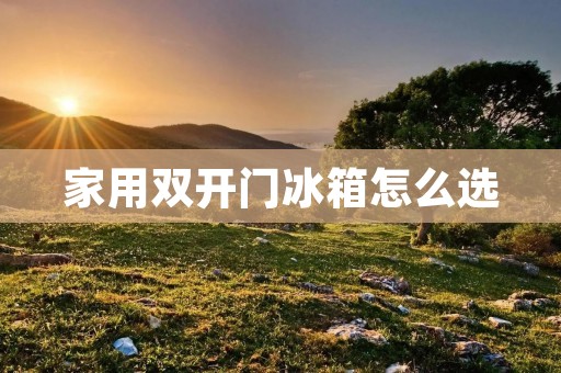 家用**门冰箱怎么选