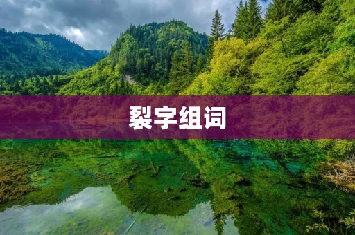 裂字组词：探讨“裂”这个字的意义与应用