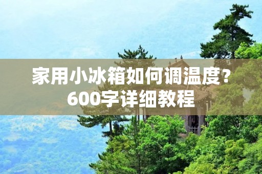 家用小冰箱如何调温度？600字详细教程