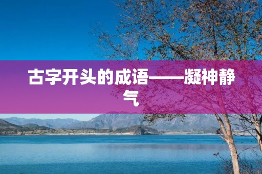 古字开头的成语——凝神静气