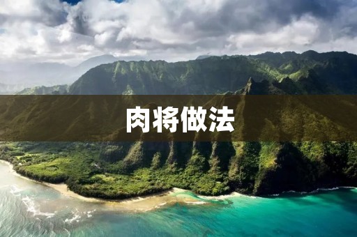肉将做法：让你的肉菜更加美味多样