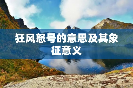 狂风怒号的意思及其象征意义