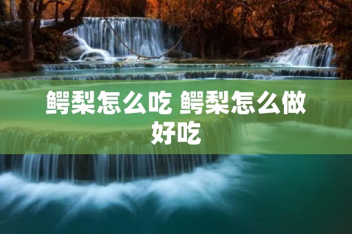 鳄梨怎么吃 鳄梨怎么做好吃 鳄梨怎么吃 鳄梨怎么做好吃
