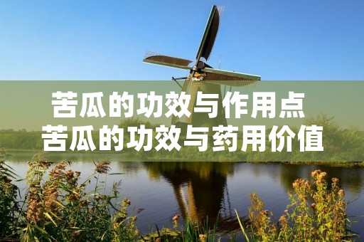 苦瓜的功效与作用点 苦瓜的功效与药用价值