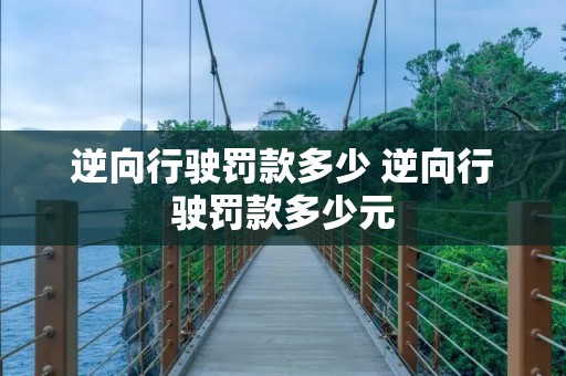 逆向行驶罚款多少 逆向行驶罚款多少元 逆向行驶罚款多少 逆向行驶罚款多少元