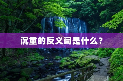沉重的反义词是什么?