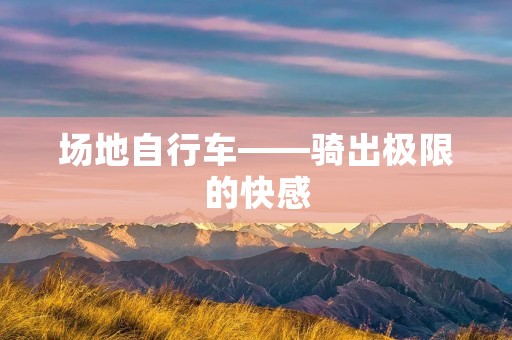场地自行车——骑出极限的**