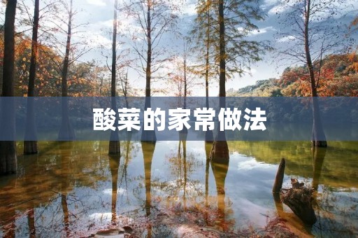 酸菜的家常做法