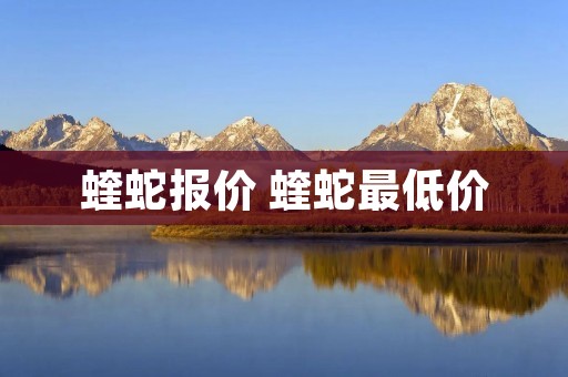 蝰蛇报价 蝰蛇最低价 蝰蛇报价 蝰蛇最低价
