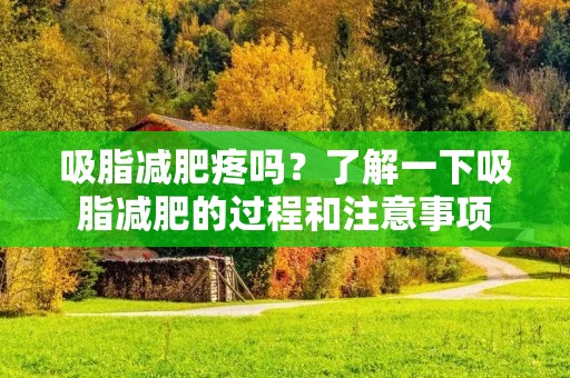 吸脂减肥疼吗？了解一下吸脂减肥的过程和注意事项