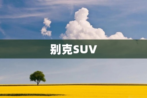 别克SUV:舒适驾乘与安全保障的完美结合 别克SUV:舒适驾乘与安全保障的完美结合