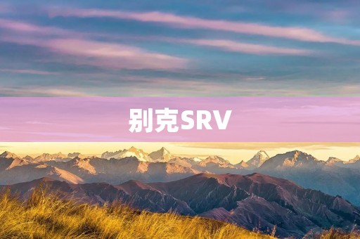 别克SRV：时尚、舒适、稳健的SUV